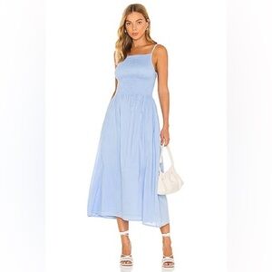 Faithfull the Brand Sky Blue Midi Dress